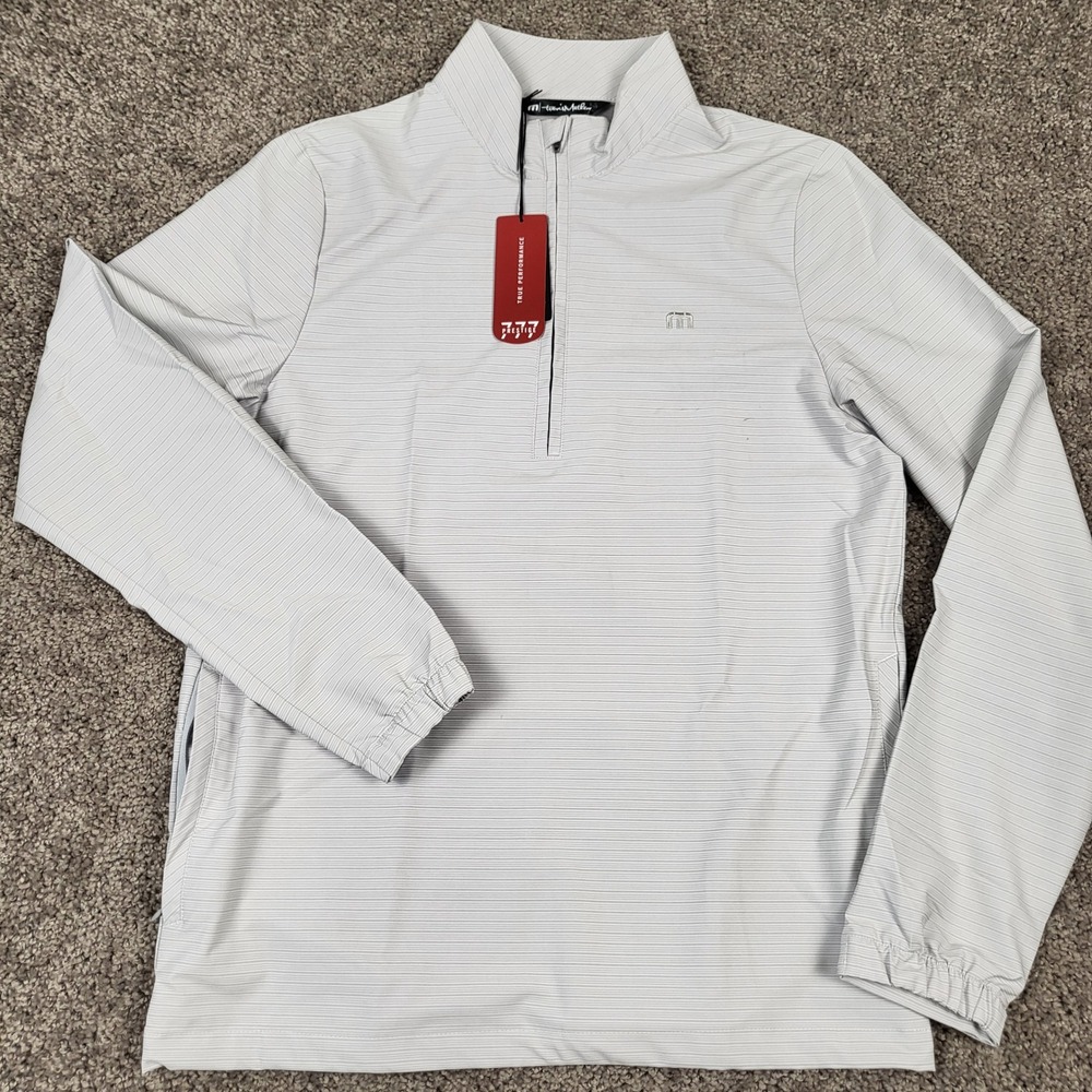 TravisMathew Luca Quarter Zip Mens S Grey New Pullover 1MO231 Golf Performance - Picture 2 of 14